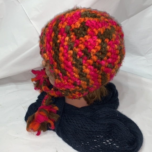 CAPPELLIFICIO Fiorentino Multi Color Knit Hat Made in Italy - Picture 2 of 5